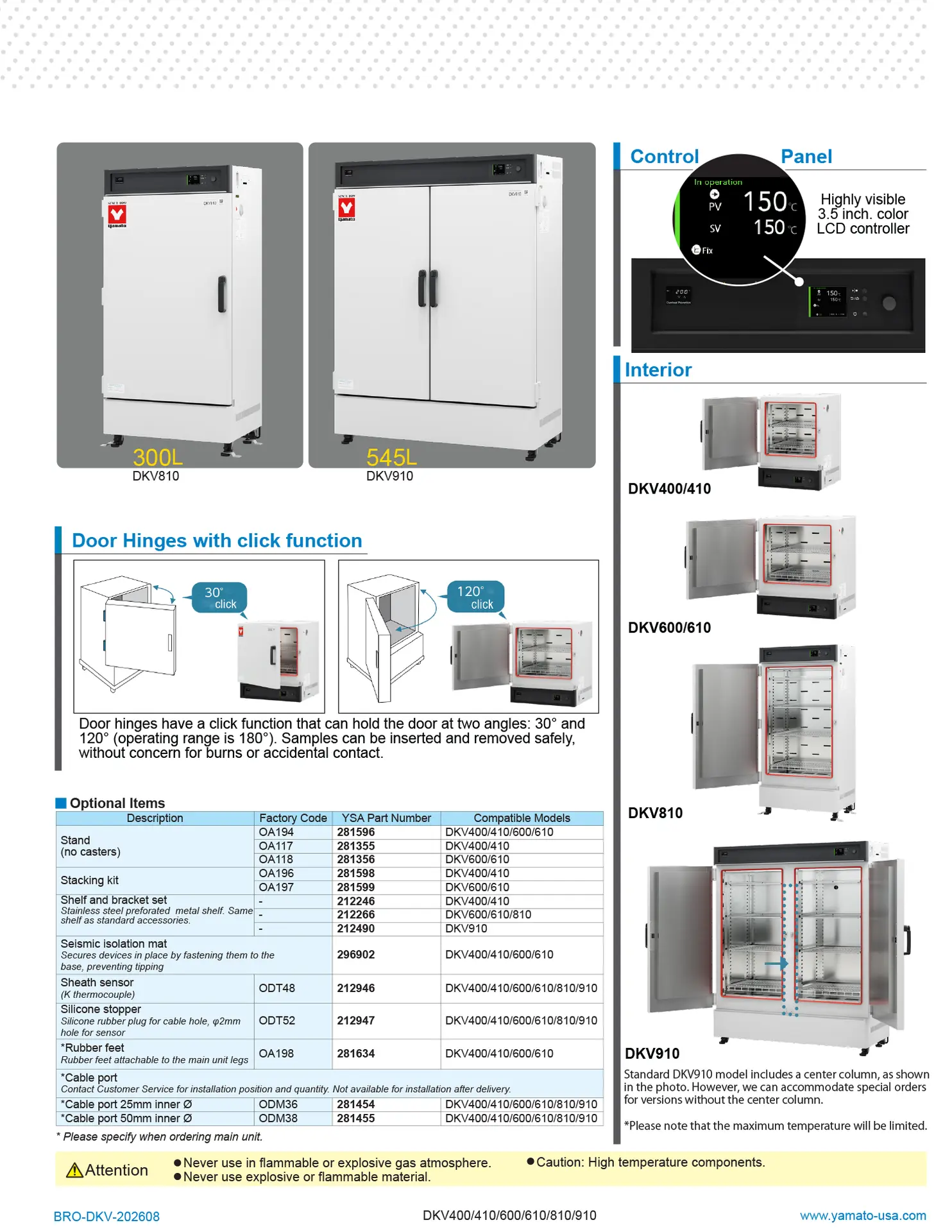 Yamato DKV Series Standard Programmable Forced Convection Ovens